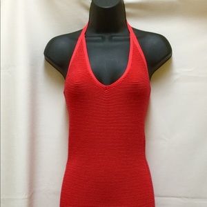 Victoria’s Secret Red Ribbed halter dress sz S/P